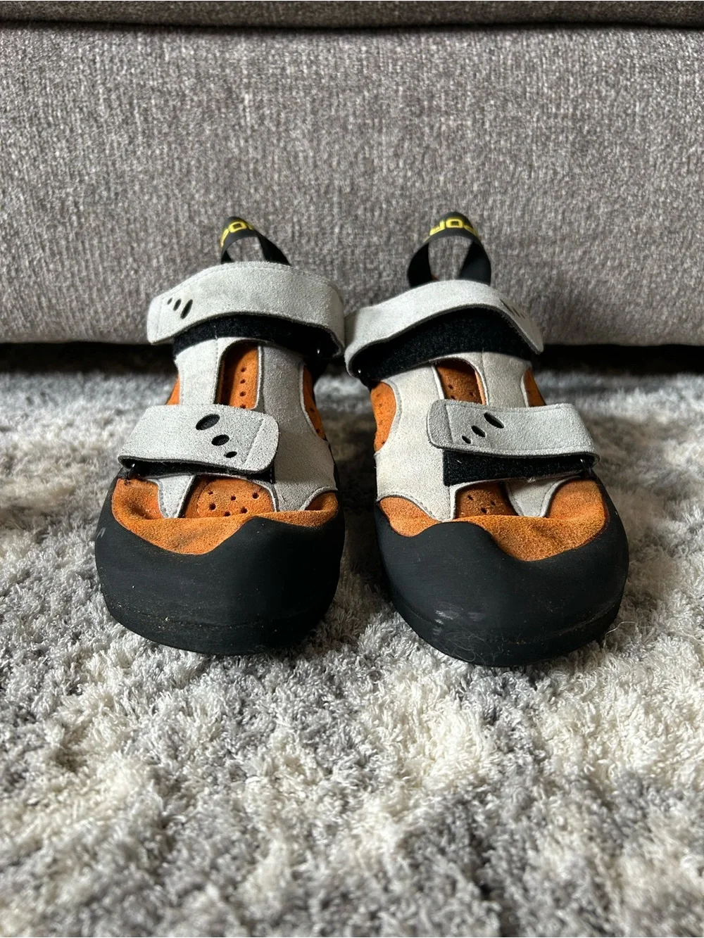 La Sportiva Jekyl VS Orange and Gray Climbing Shoes